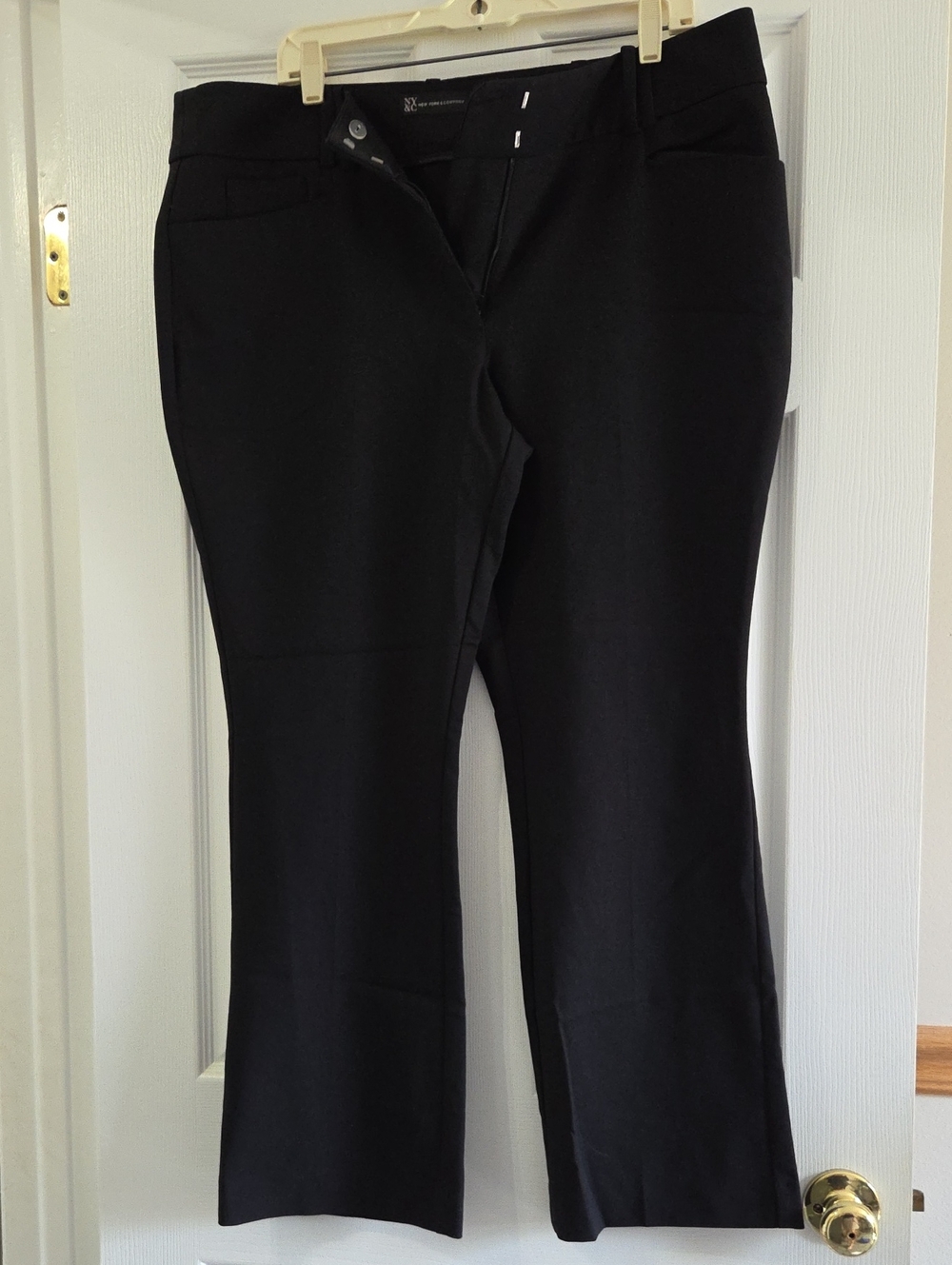 New York & Company Black Mini Flare Curvy Fit XL Dress Pants